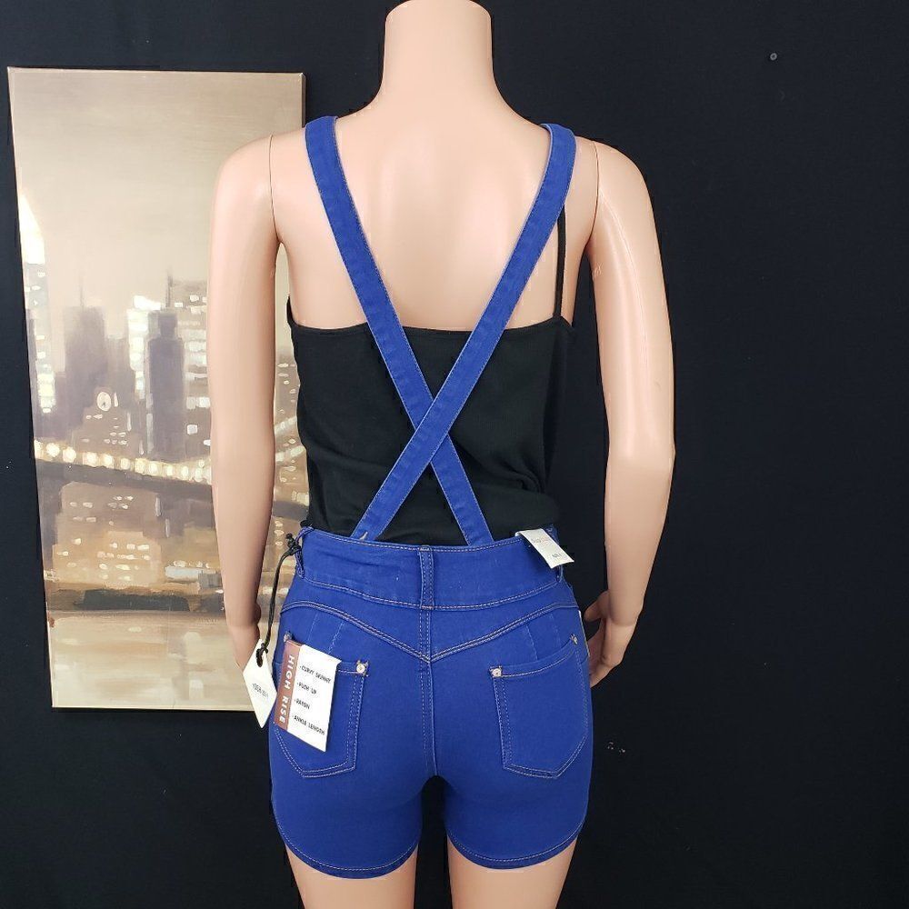 Blue Overall Curvy Skinny Push Up Small - Picture 5 of 5